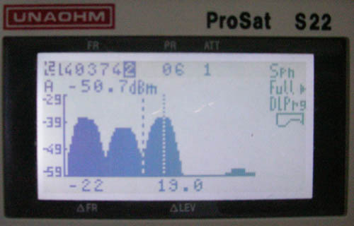 Unaohm S22+ Spectrum Analyzer on PAS9 @ 58°West (c)