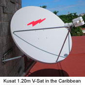 Kusat VSat Earth Station for V-Sat Internet in Caribbean